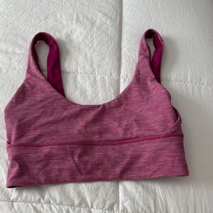 lululemon athletica Heathered Pink Sports Bra